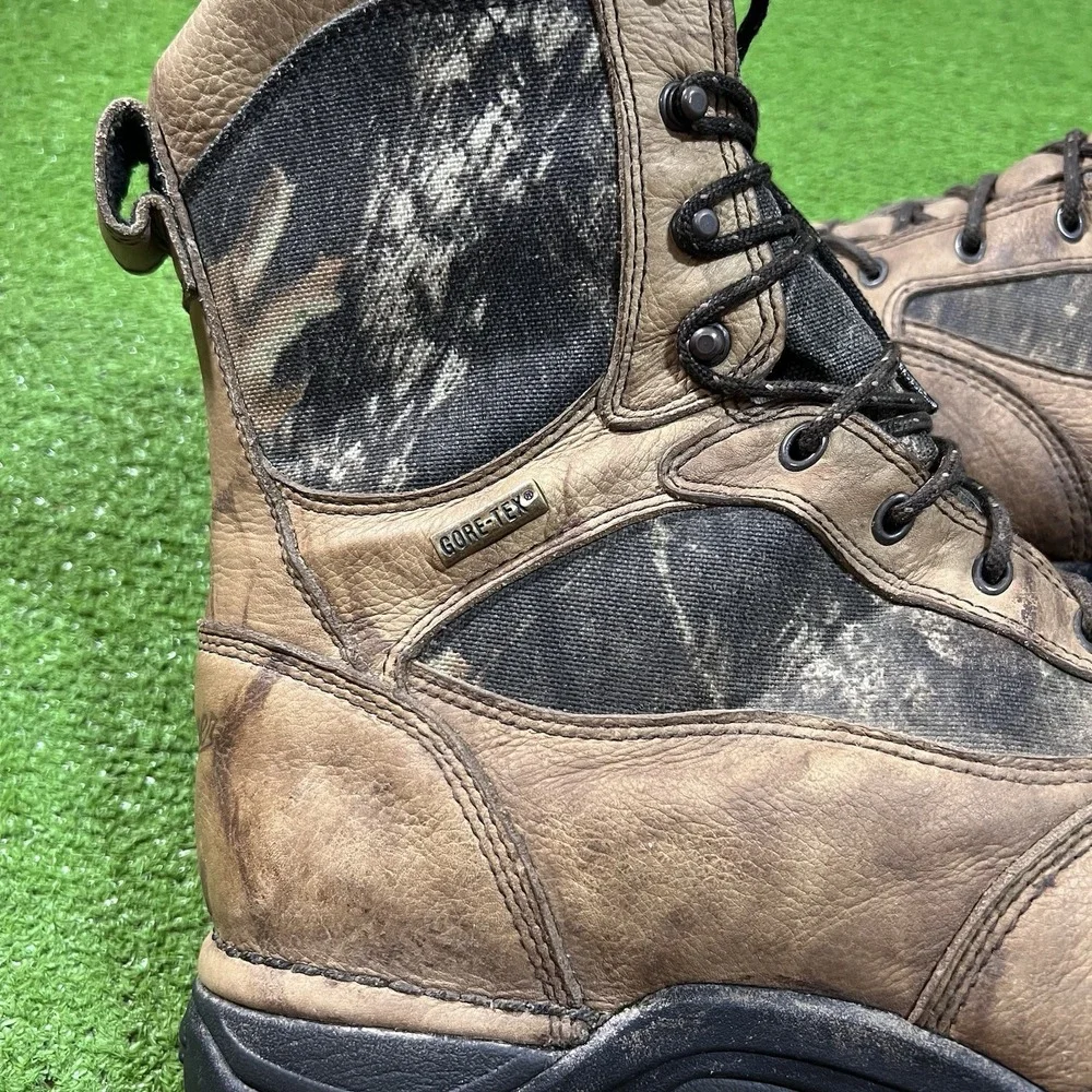 Danner Gore-Tex Hunting Boots 12 EE (Wide) Leather Camo Canvas Hiking Outdoor